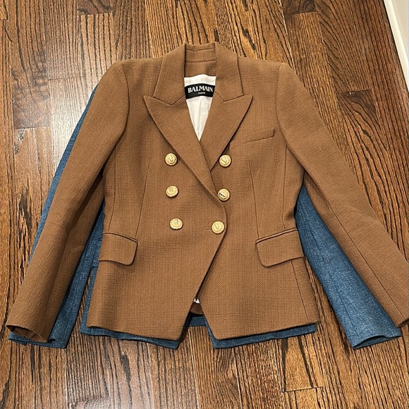 Balmain Brown Blazer Size 42 - Picture 8 of 16